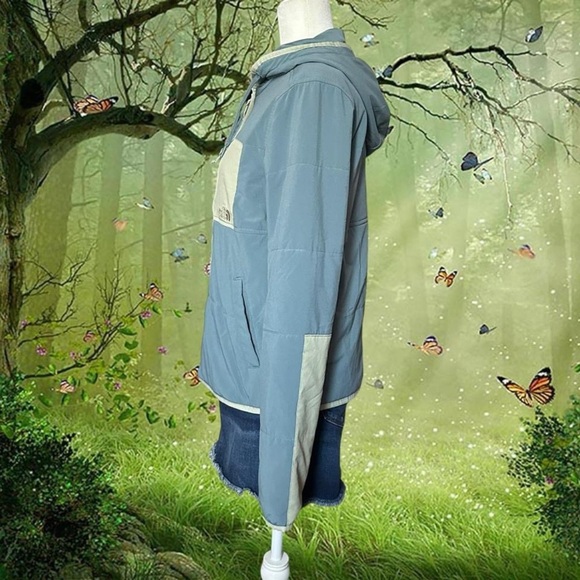 The North Face Woman’s Mountain Sweat Hooded Jacket Full Zip Teal/Green Size S - Picture 4 of 8